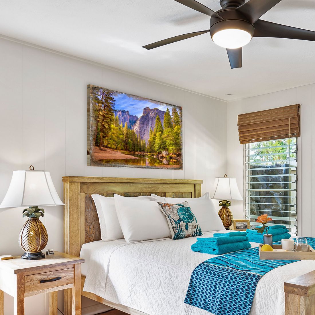 Forest Lake Art Wooden Wall Art by Nature Wonders - Nature Wildlife Decor  - 95238B