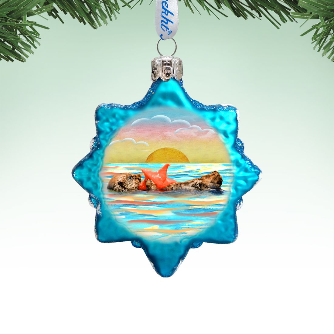 Shell Mercury Glass Ornament by G. DeBrekht - Coastal Holiday Decor - 775481
