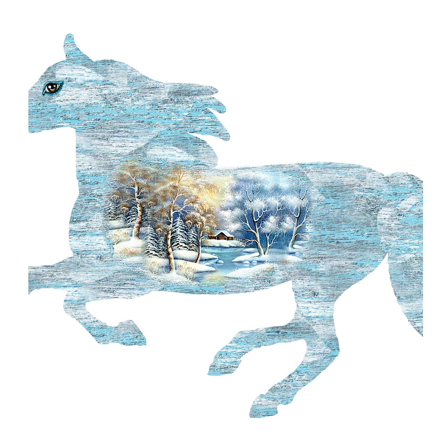 Running Horse Wildlife Door Decor - G. DeBrekht - Wildlife Holiday Decor - 8198152H