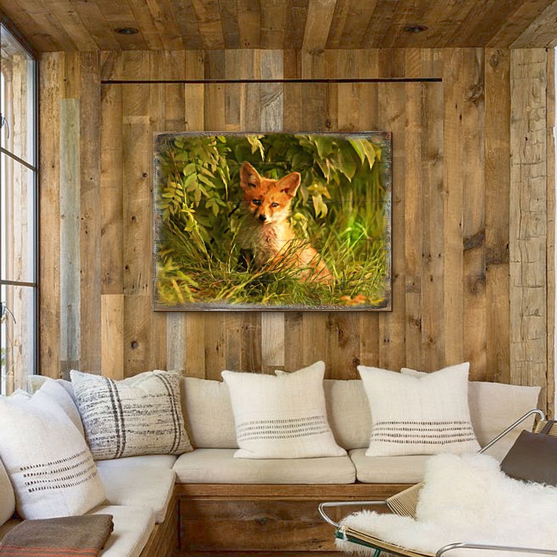 Fox Art Wooden Wall Art by Nature Wonders - Nature Wildlife Decor  - 95294B