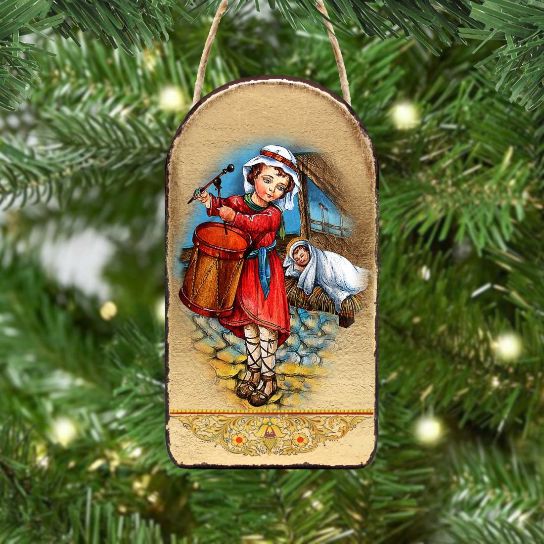 Drummer Religious Christian Sacred Icon Ornament - Inspirational Icon Decor - 87044