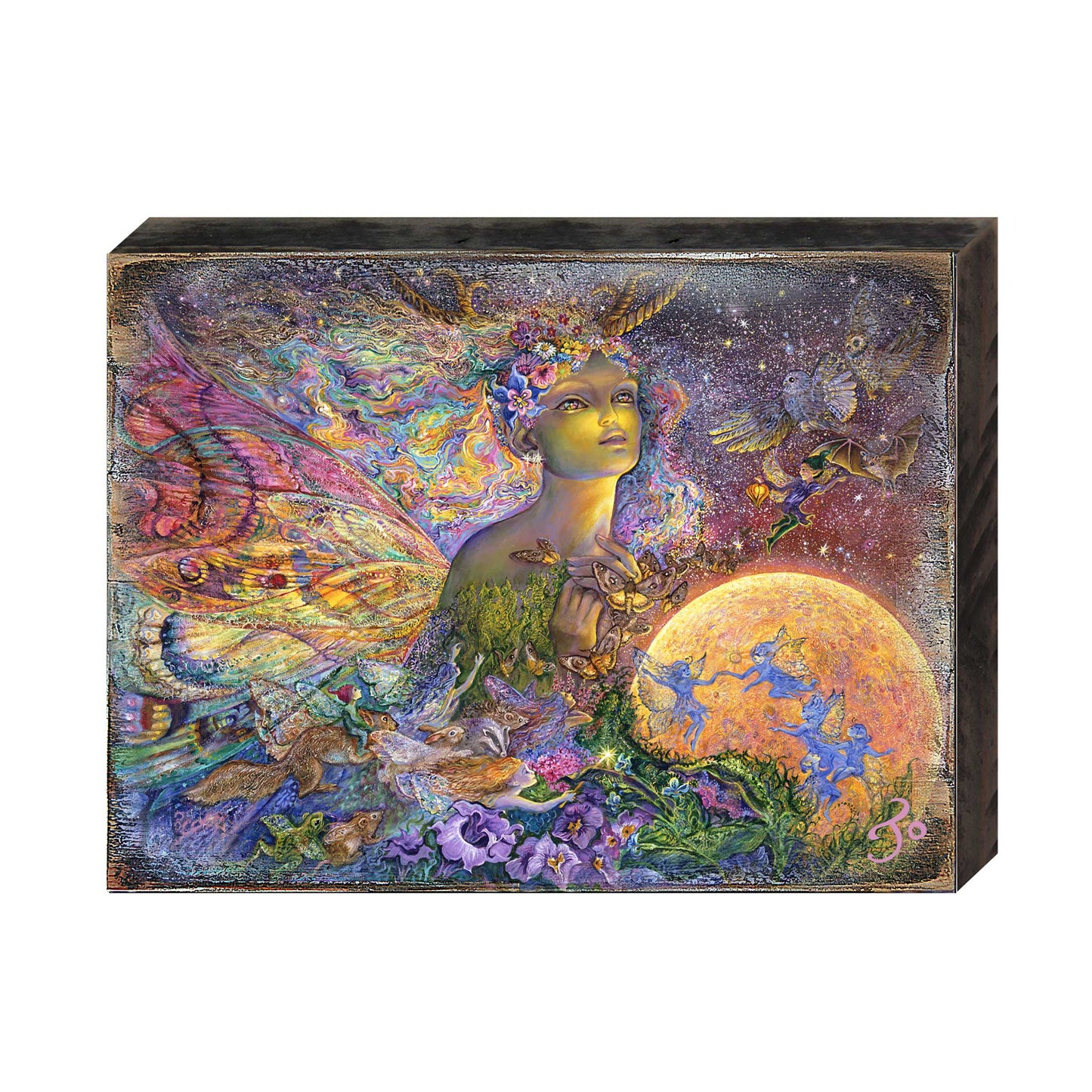 Titania Fantasy Wooden Wall Art by Josephine Wall - Fantasy Decor - 852112-JW