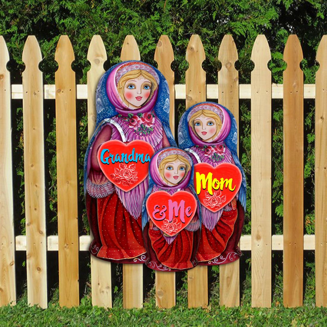 Santa Roly-poly Doll Christmas Door Decor by G. DeBrekht - Christmas Santa Snowman Decor - 8115012H