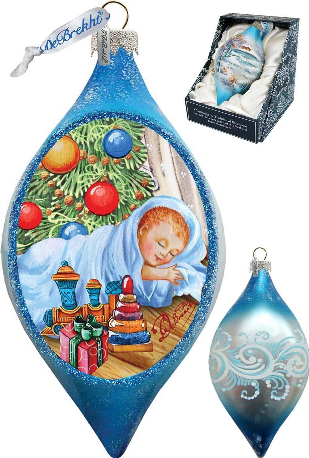 Baby 1st Christmas Drop Glass Ornament by G. DeBrekht - Christmas Decor - 757-033