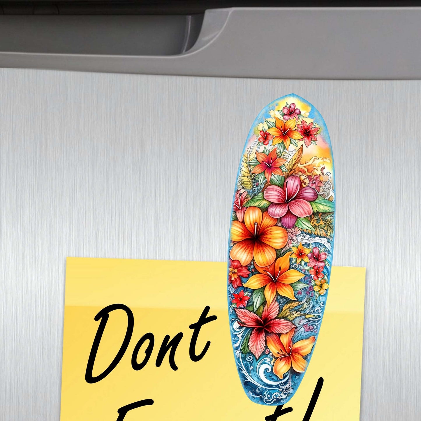 Tropical Surfboards Decorative Wooden Magnets Set of 6 by G. Debrekht - Coastal Decor - 8090069G-S6