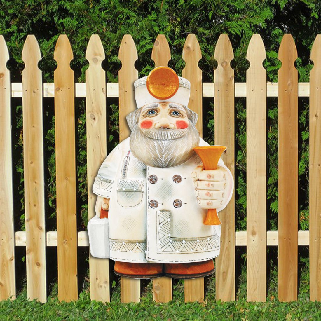 Doctor Santa Christmas Door Decor by G. DeBrekht - Christmas Santa Snowman Decor - 8151921H