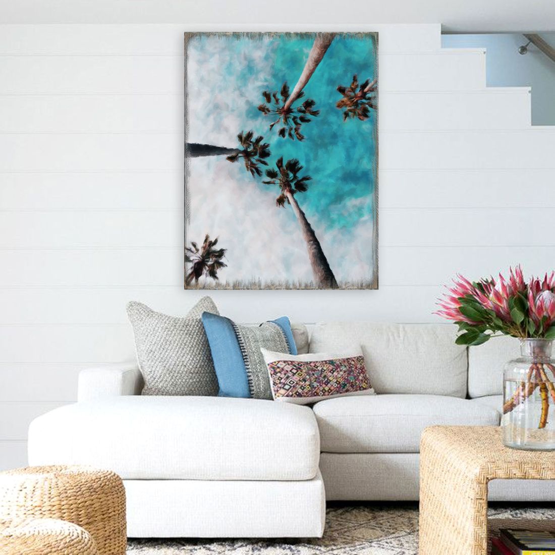 Palms Art Wooden Wall Art by Nature Wonders - Nature Wildlife Decor  - 95395B