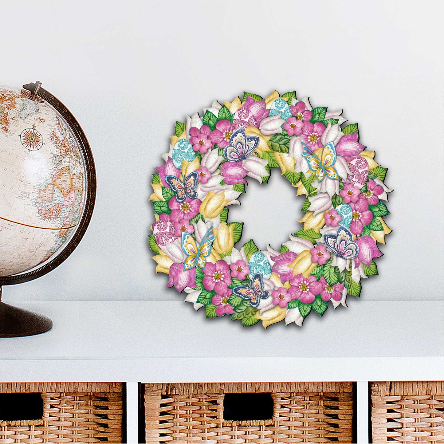 Spring Wreath Decorative Door Decor by G. DeBrekht - Easter Spring Decor - 8185301H