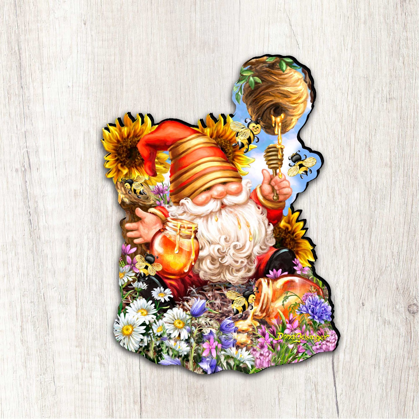 Honeycomb Gnome Easter Door Decor by D. Gelsinger - Easter Spring Decor - 8461061H-DG