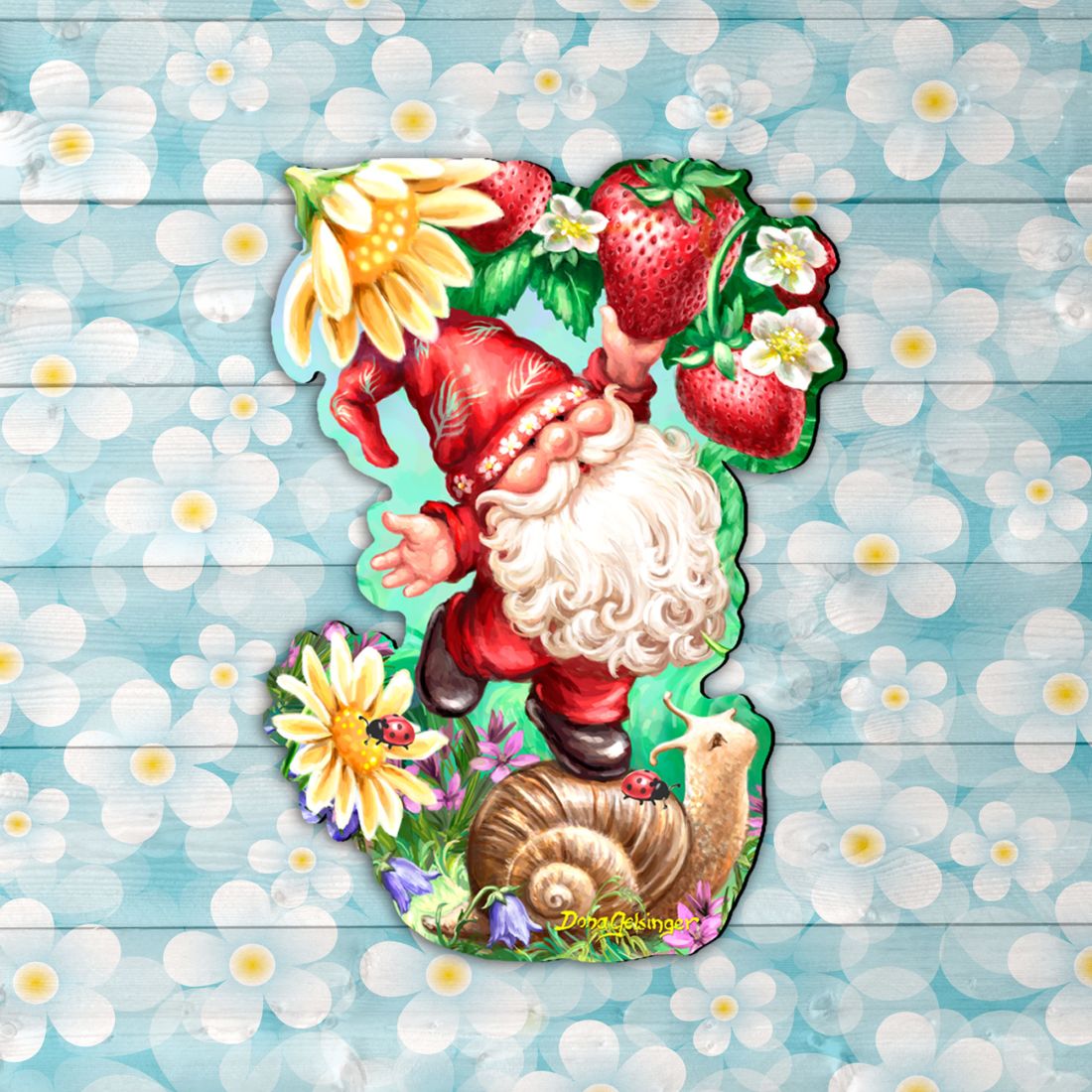 Sweet Summer Gnome Holiday Door Decor by D. Gelsinger - Christmas Decor - 8461062H-DG