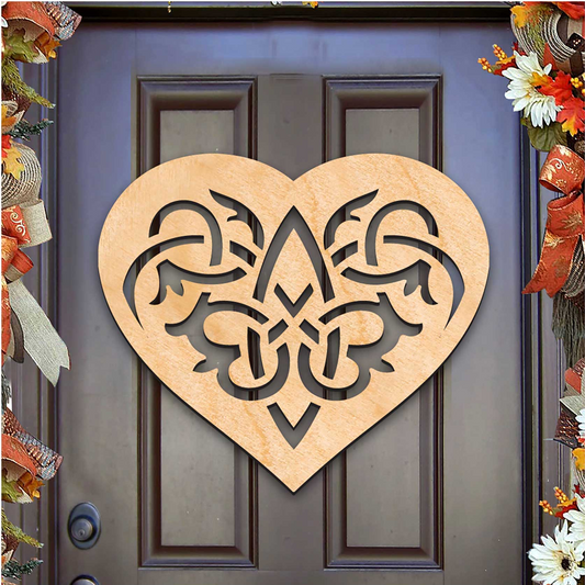 Celtic Heart Wall Door Decor by Celtic Art - Celtic Decor - 93166H