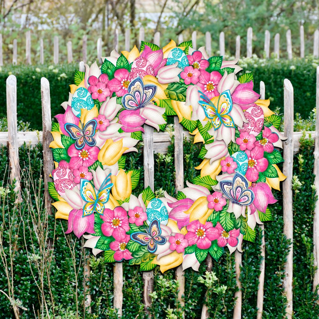 Spring Wreath Decorative Door Decor by G. DeBrekht - Easter Spring Decor - 8185301H