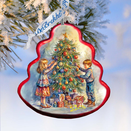 Love Among the Branches Tree Glass Ornament by G. Debrekht - Christmas Decor - 762-032
