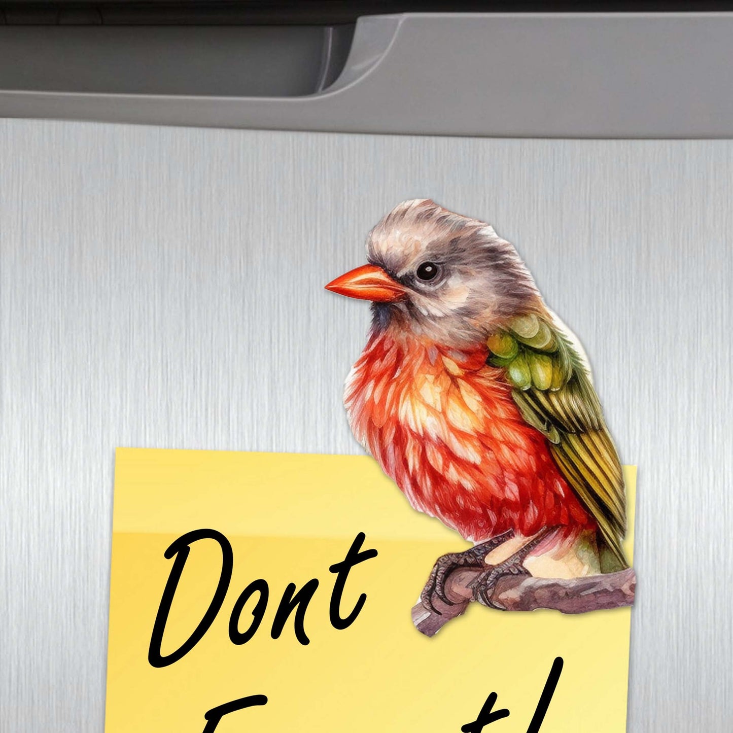 Winter Birds Decorative Wooden Magnets Set of 6 by G. Debrekht - Christmas Decor - 8090005G-S6