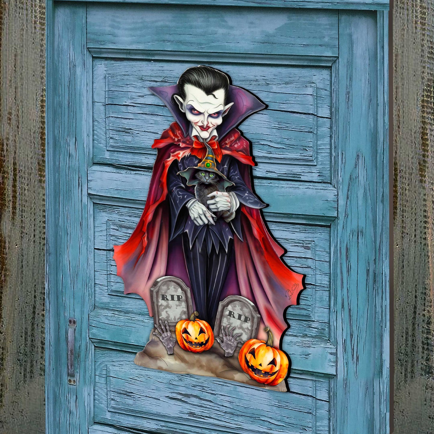 Dracula Door Hanger by G. Debrekht - Halloween Decor - 8652822H