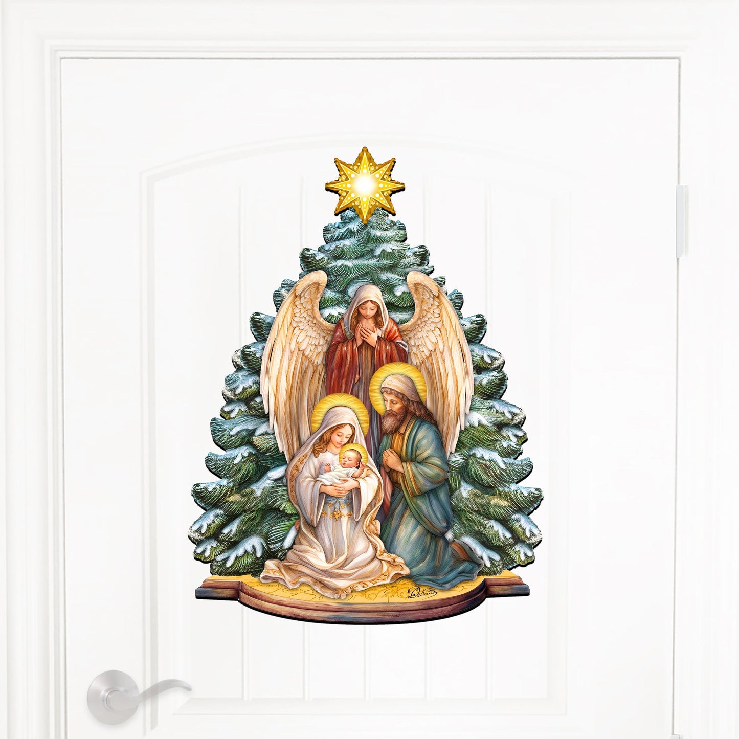 Holy Family Nativity Holiday Door Decor  by G. Debrekht - Christmas Decor - 8611042H