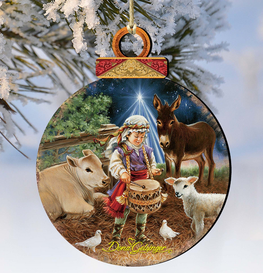 Little Drummer Boy Wooden Ornaments by Gelsinger - Nativity Holiday Decor - 8021151-9720