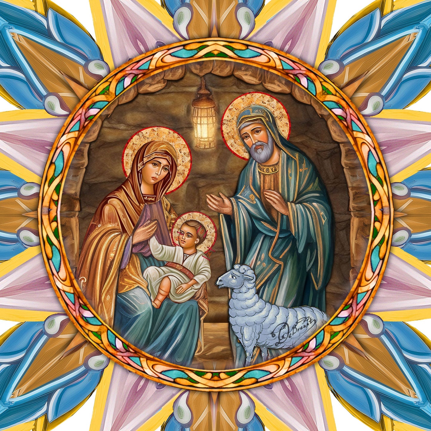 Orthodox Nativity Star Tree Topper Wooden Decor by G. Debrekht - Nativity Holiday Decor - 89504