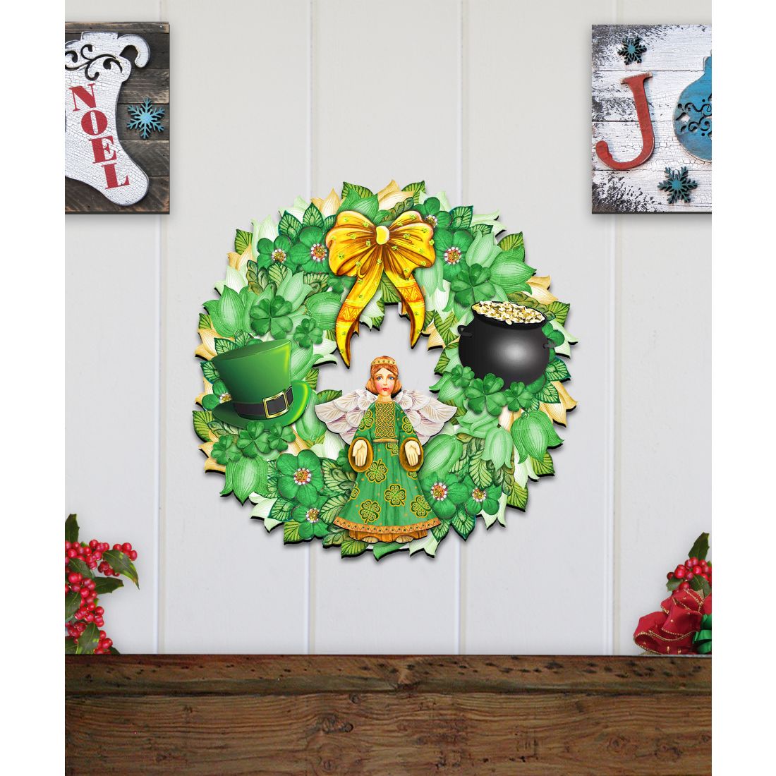 St Patrick's Day Wreath Irish Holiday Door Decor by G. DeBrekht - Celtic Decor - 8185318H