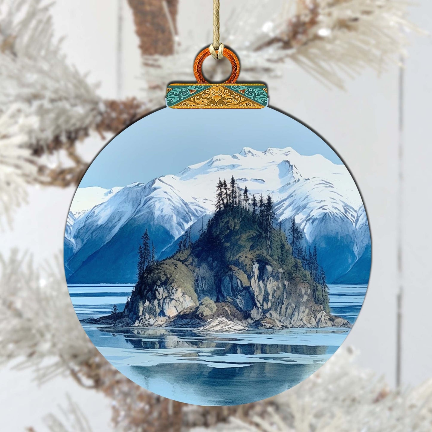 Alaskan Nature's Timeless Beauty Wooden Ornaments by G.Debrekht - Wildlife Holiday Decor - 870073