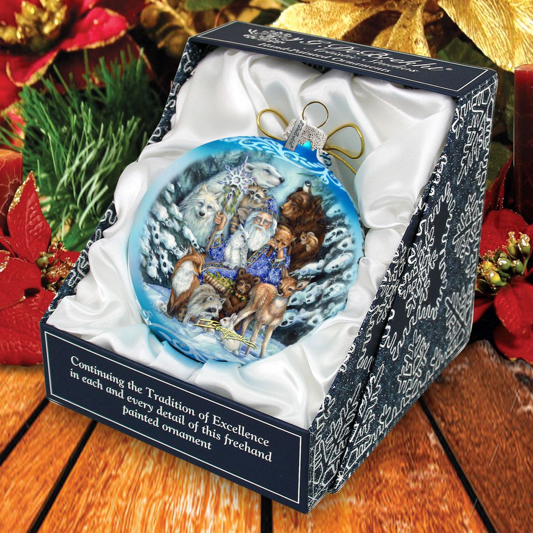 The Animal Whisperer Glass Ornament Limited Edition by J. Bergsma - Wildlife Holiday Decor - 73911-JB