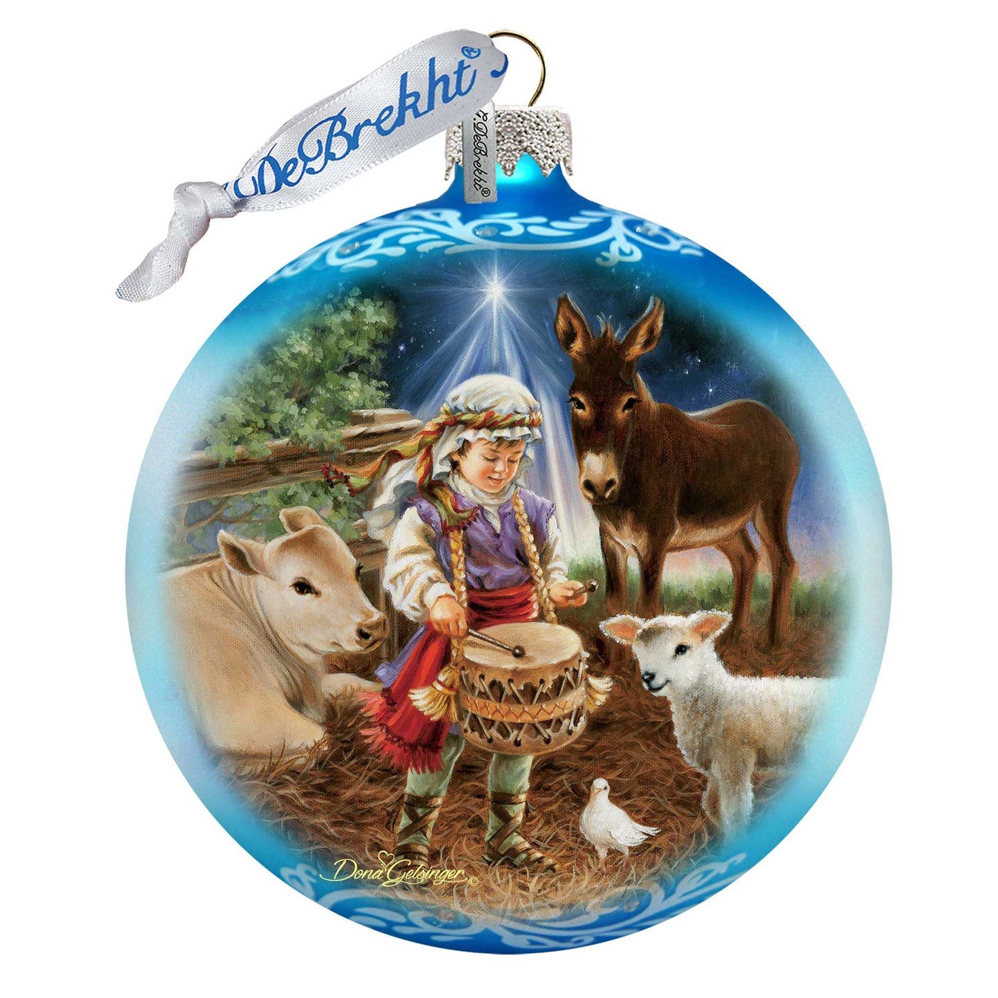 Little Drummer Boy Glass Ornament by D. Gelsinger - Nativity Holiday Decor - 71151-9720