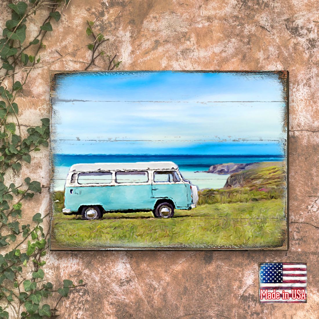 Spangler Van Wood Wooden Coastal Wall Art by Nature Wonders - Coastal Sea-Life Decor - 95269B