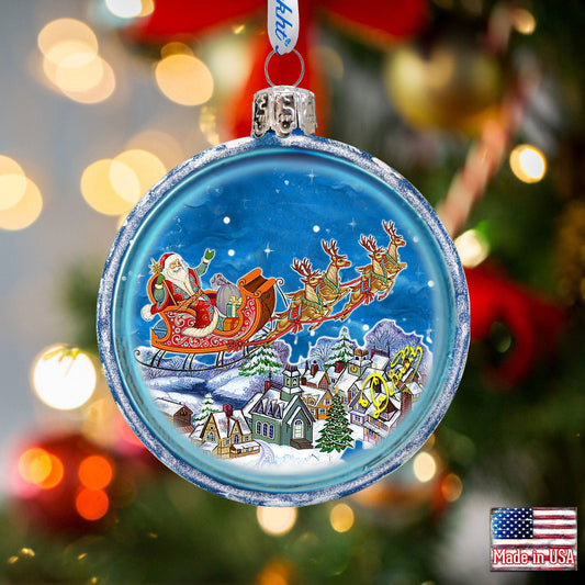 Up-Up and Away Glass Ornament by G. DeBrekht - 73311C