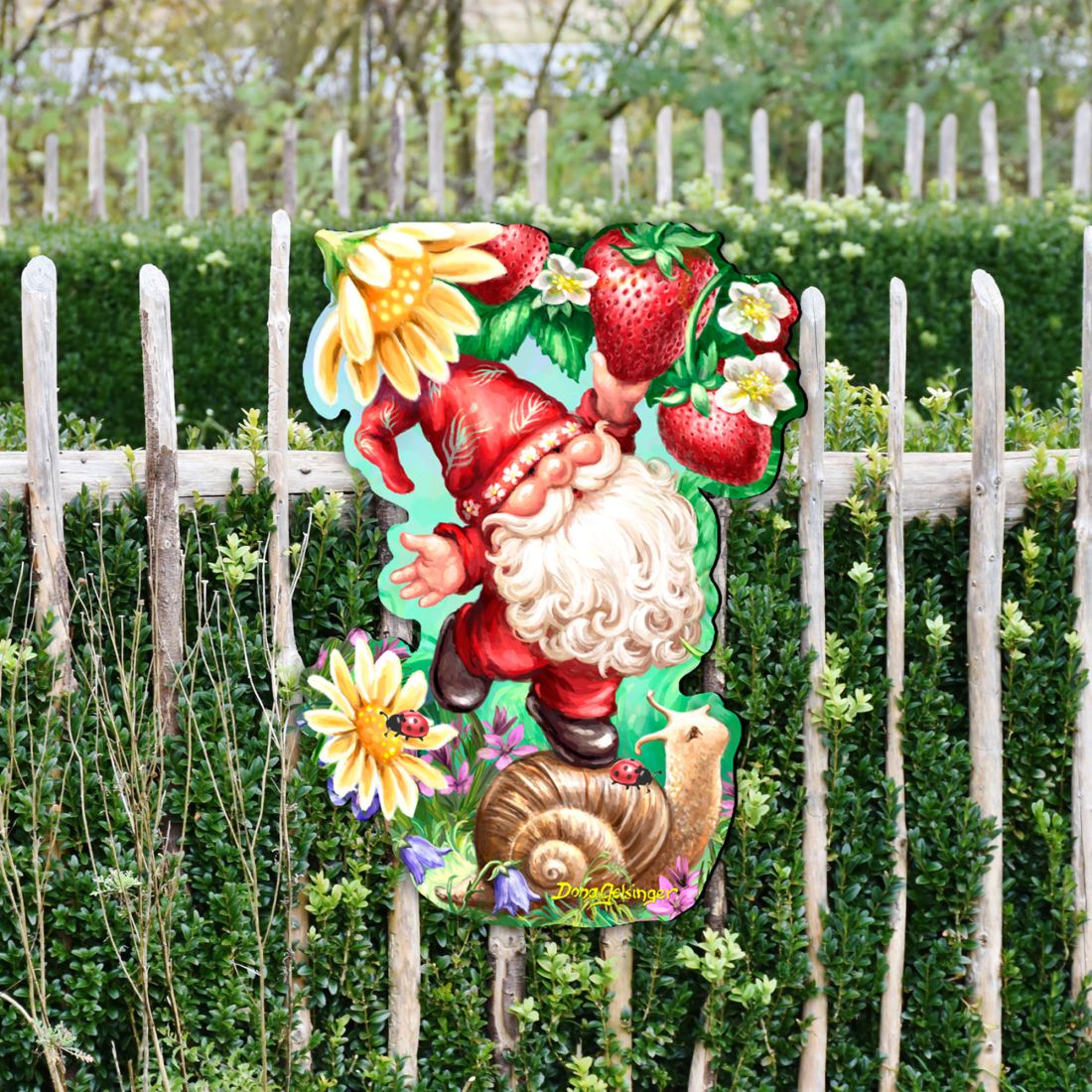 Sweet Summer Gnome Holiday Door Decor by D. Gelsinger - Christmas Decor - 8461062H-DG