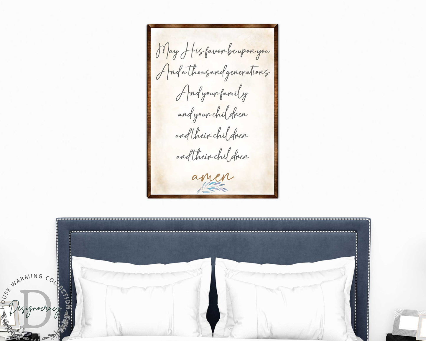 Blessing Quote Sign- May His Favor Be Upon You - Housewarming gift - Gift for newlyweds - Bible Verse scripts - Christian sign decor - Wedding gift - Blessing sign - Living room decor - 310353