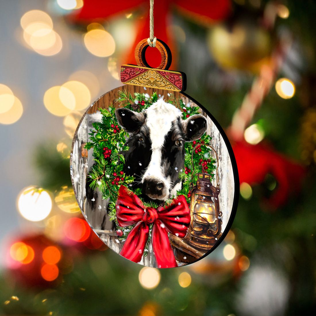 Christmas on the Farm Wooden Ornaments by Gelsinger - Christmas Decor - 8021128-DG