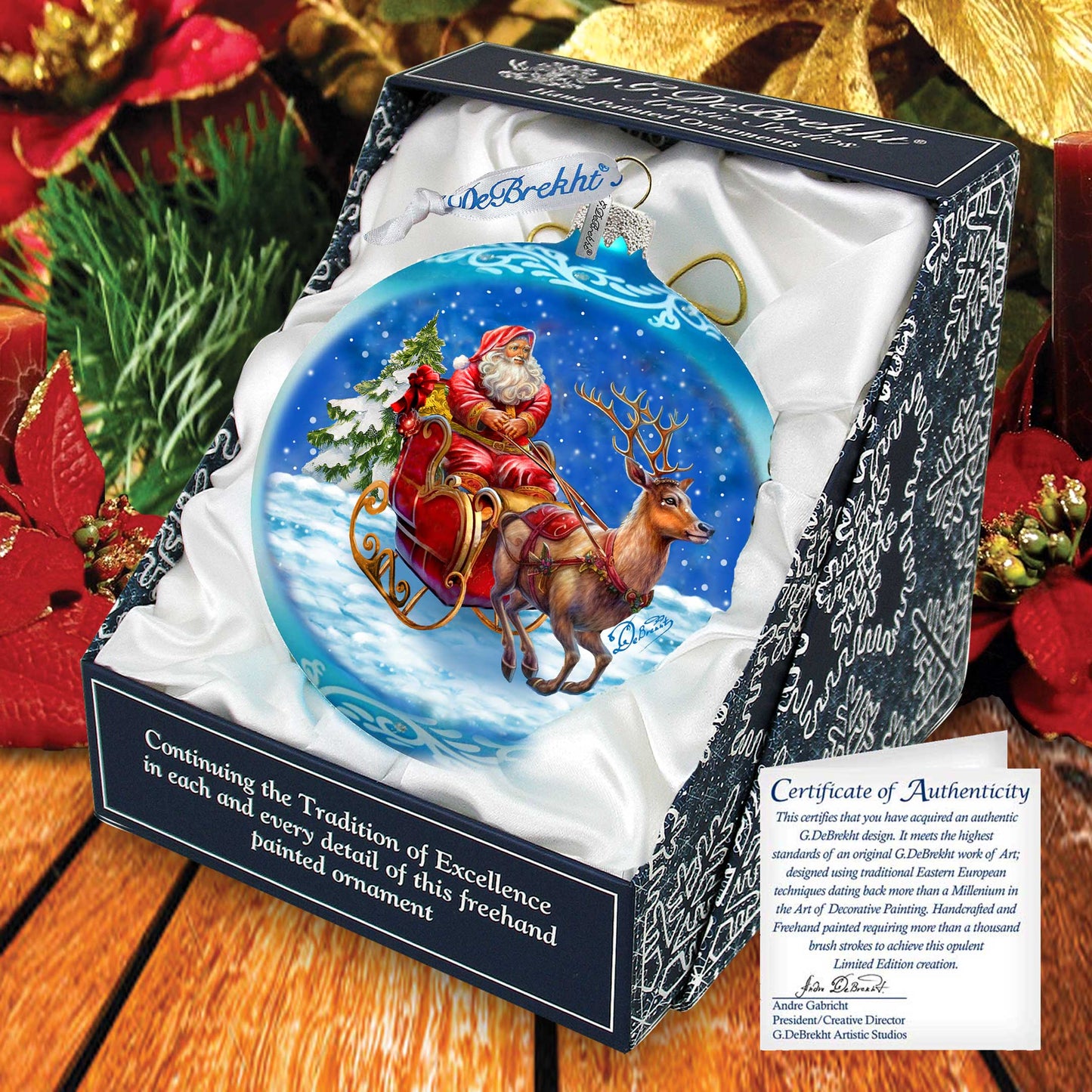 Enchanted Midnight Journey Lg Glass Ornament by G.Debrekht - Christmas Holiday Decor - 73962
