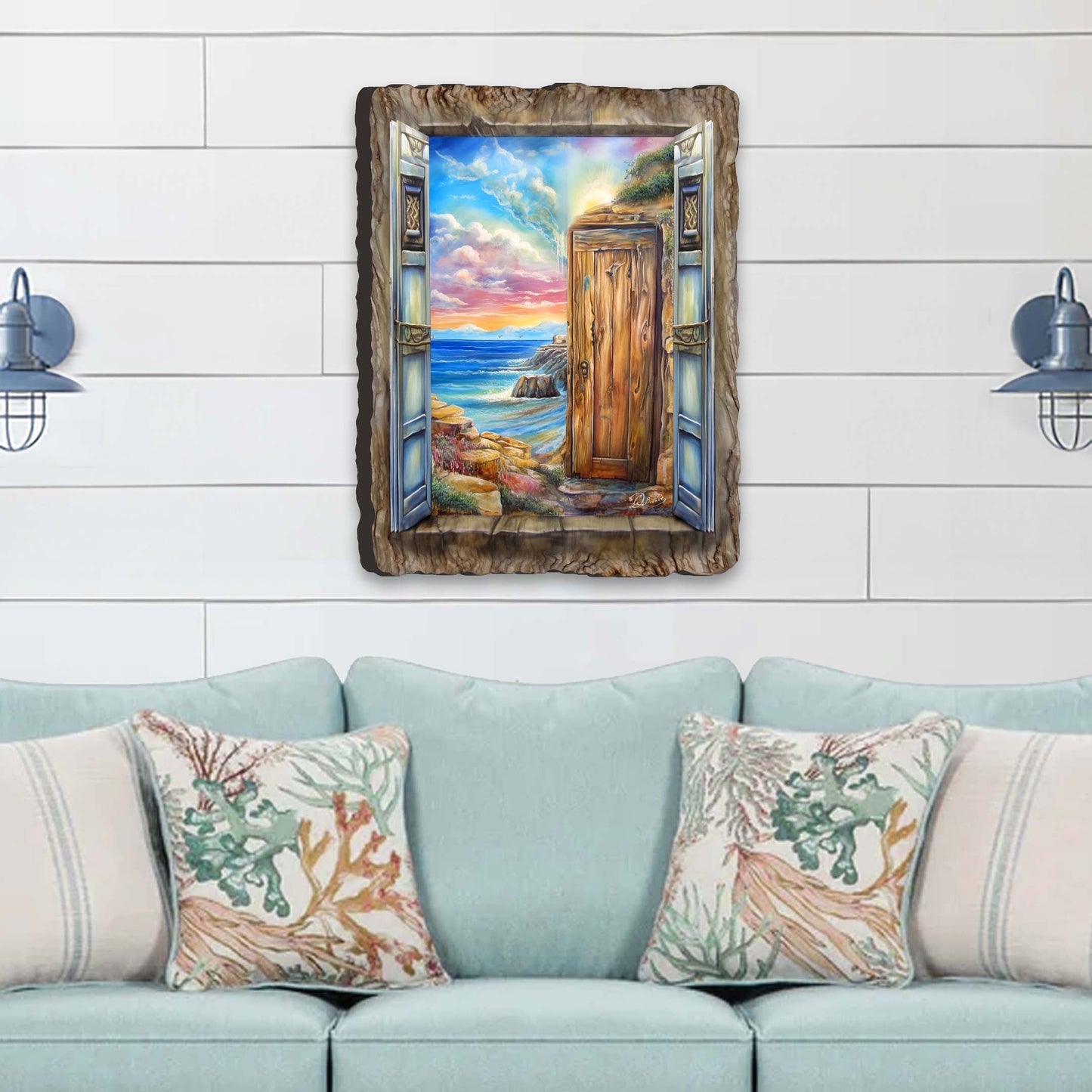 Coastal Serenity Window Wall Art by G. DeBrekht Coastal Decor - 8492106W
