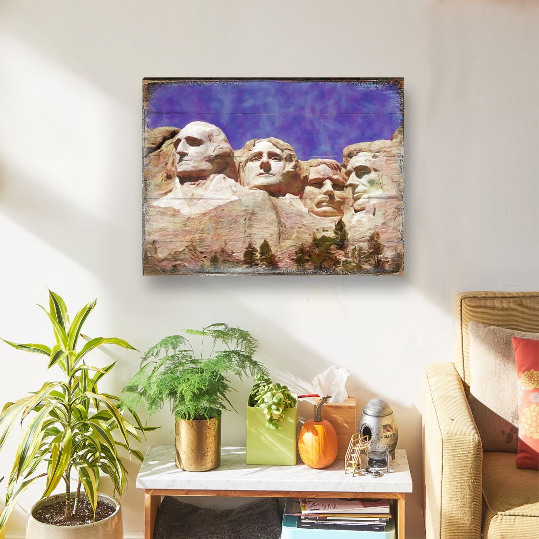 Amarante Mount Rushmore Wooden Wall Art by Nature Wonders - Nature Wildlife Decor  - 95247B