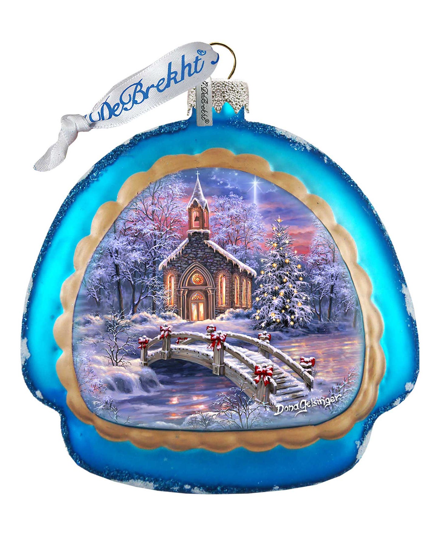 O Come Emmanuel Rainbow Glass Christmas Ornament by D. Gelsinger - Nativity Holiday Decor - 756-026-DG