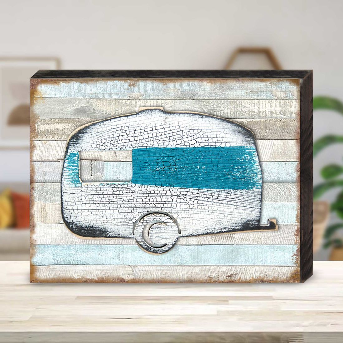 Camper Wooden Wall Art - Wildlife Holiday Decor - 8198431B