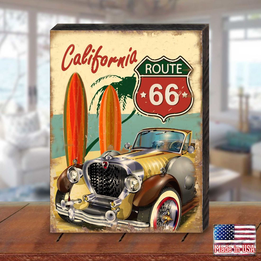 South Lamar Auto Wooden Coastal Wall Art by Nature Wonders - Coastal Sea-Life Decor - 95347B