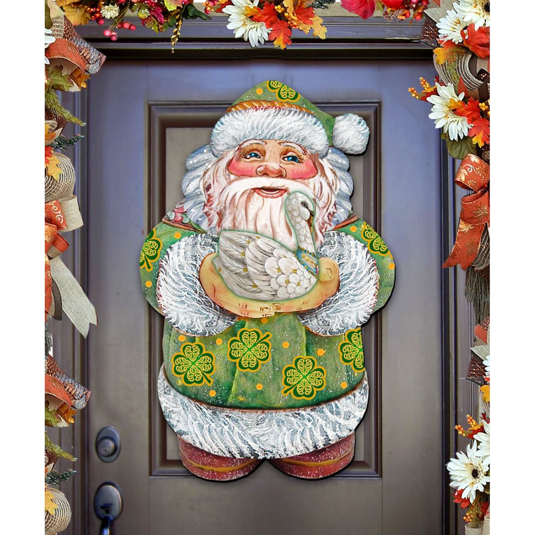 Celtic Santa Irish Christmas Holiday Door Decor by G. DeBrekht - Celtic Decor - 8118086H