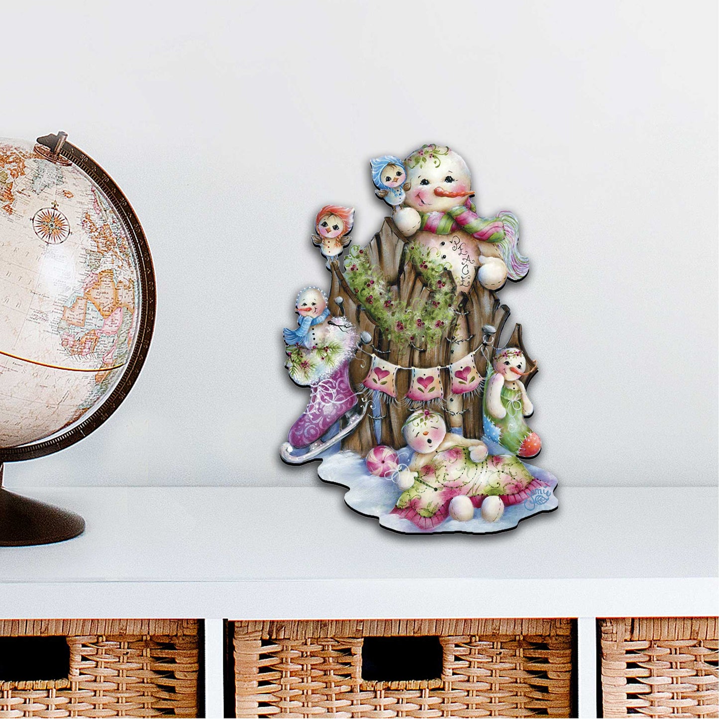 Christmas Time Christmas Door Decor by Jamie Mills-Price - Christmas Santa Snowman Decor - 8457502H