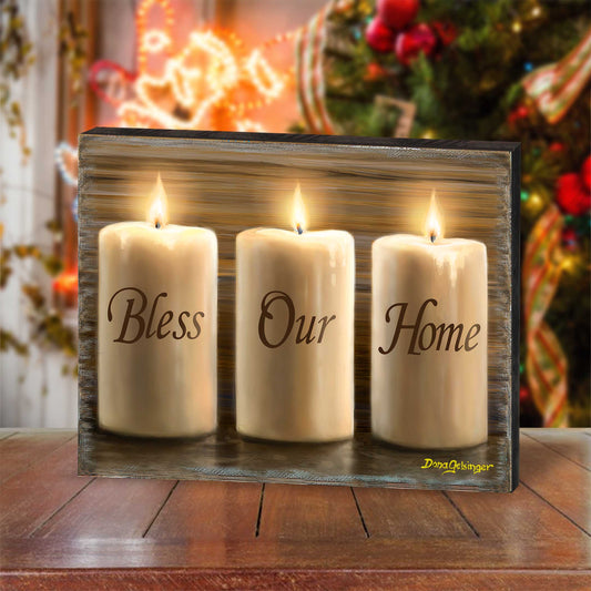 Bless Our Home Wall Art by D. Gelsinger - Nativity Holiday Decor  - 95687B-DG