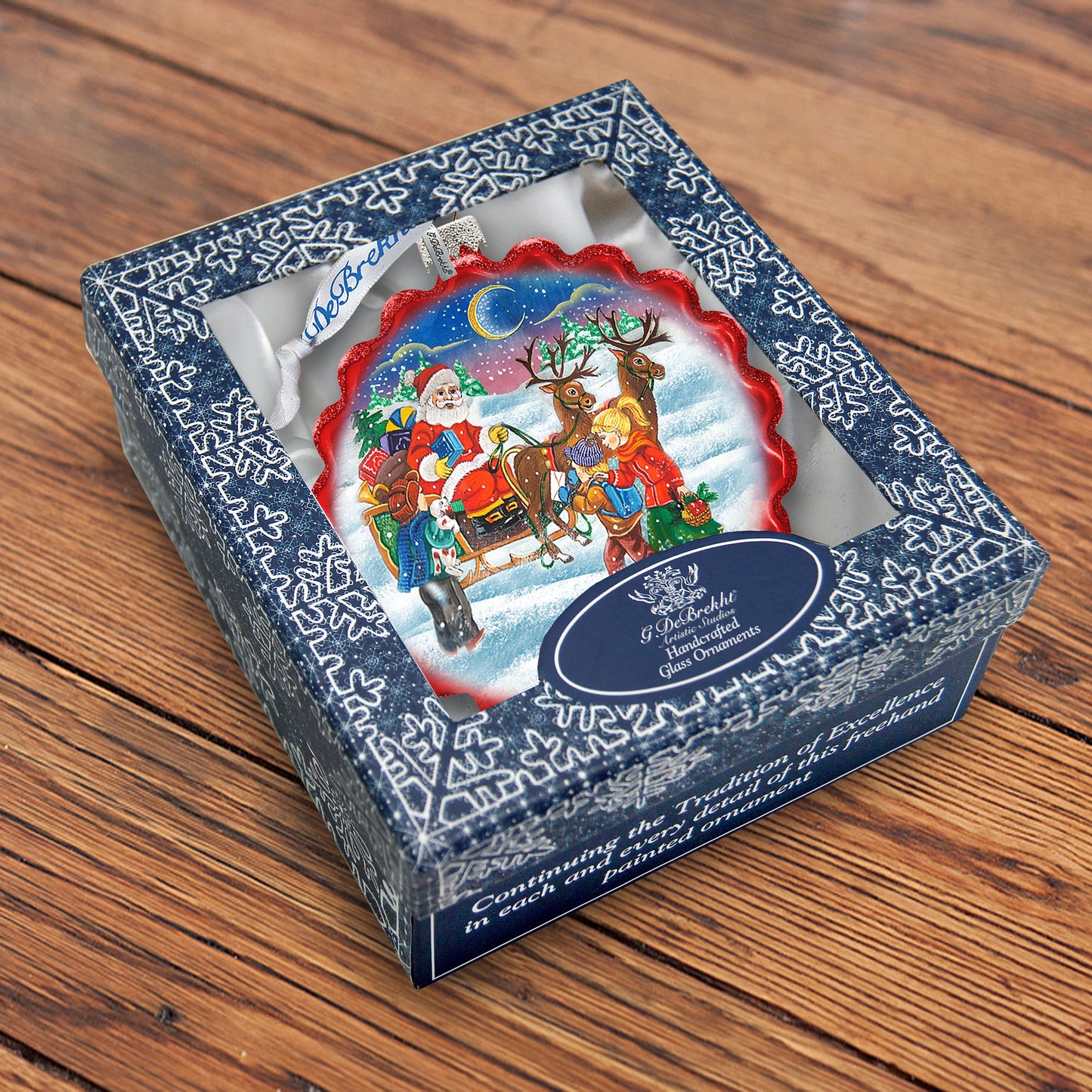 Happy Holidays to All Wreath Glass Ornament by G. DeBrekht - Christmas Décor - 759-044