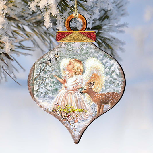 Sweet Christmas Blessings Wooden Ornaments by Gelsinger - Nativity Holiday Decor - 8031122-1703