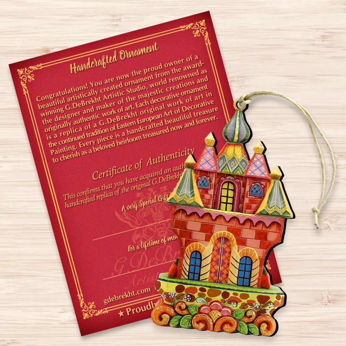 Fairy Castle Wooden Ornaments Christmas by G. DeBrekht - Christmas Decor - 8153315