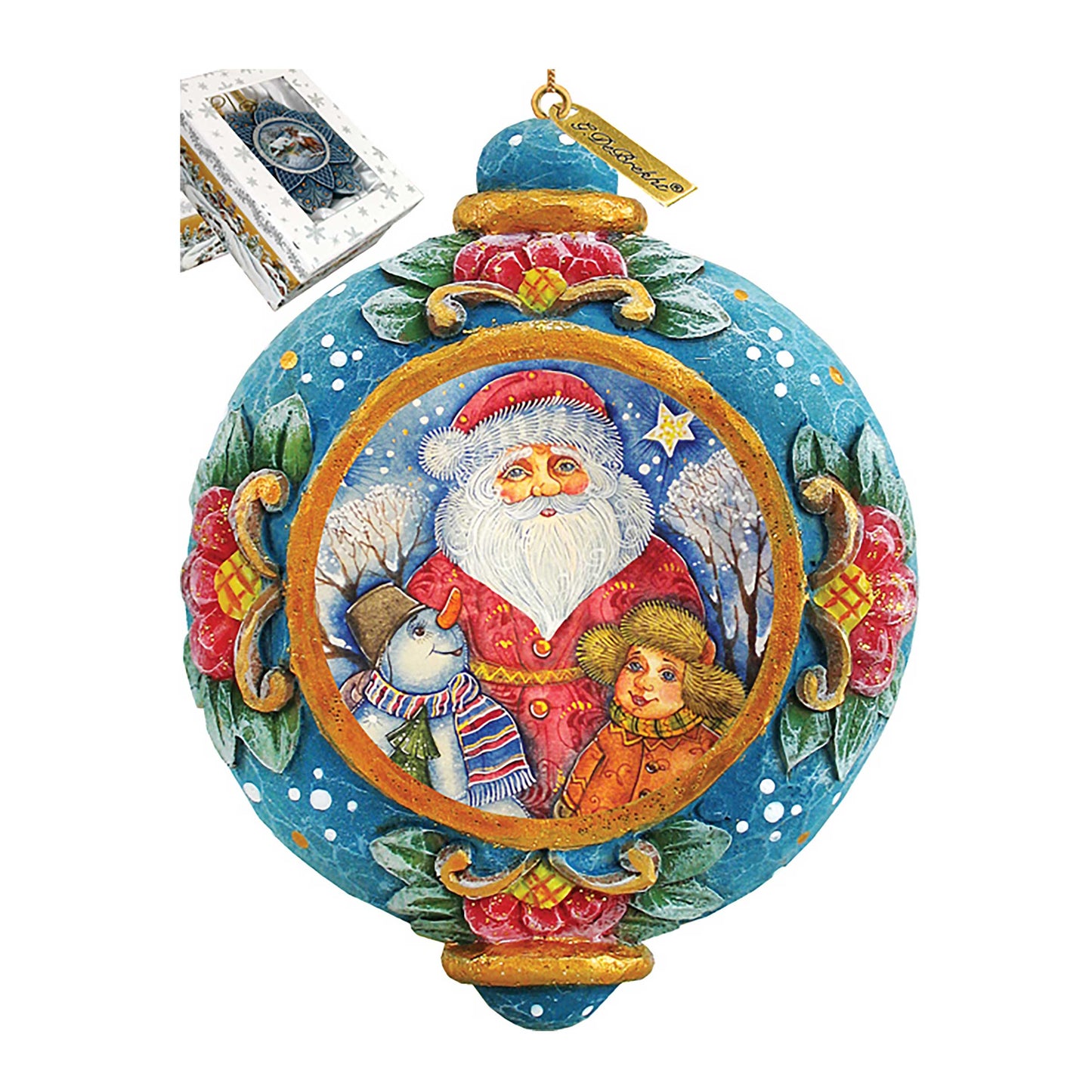 Friendship Sculpted Hand-Painted Christmas Ornament by G. DeBrekht - Christmas Decor - 6102424