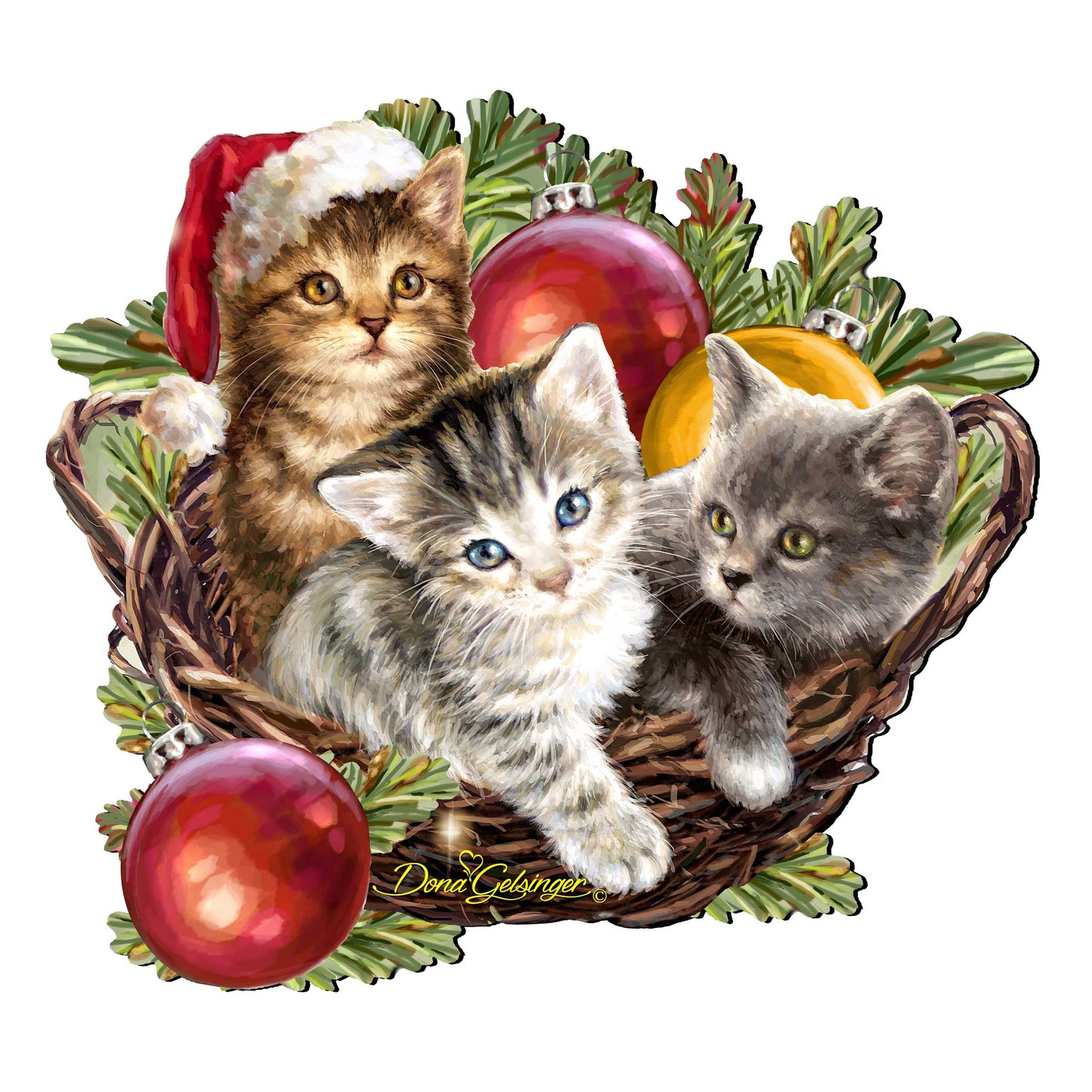 Christmas Wreath Holiday Door Decor by D. Gelsinger - Christmas Decor - 8461027-1H-1607