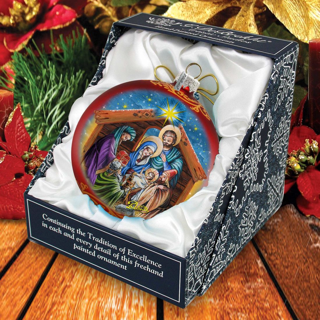 The Gift of the Three Kings Glass Ornament Limited Edition by G. DeBrekht - Nativity Holiday Decor - 73905