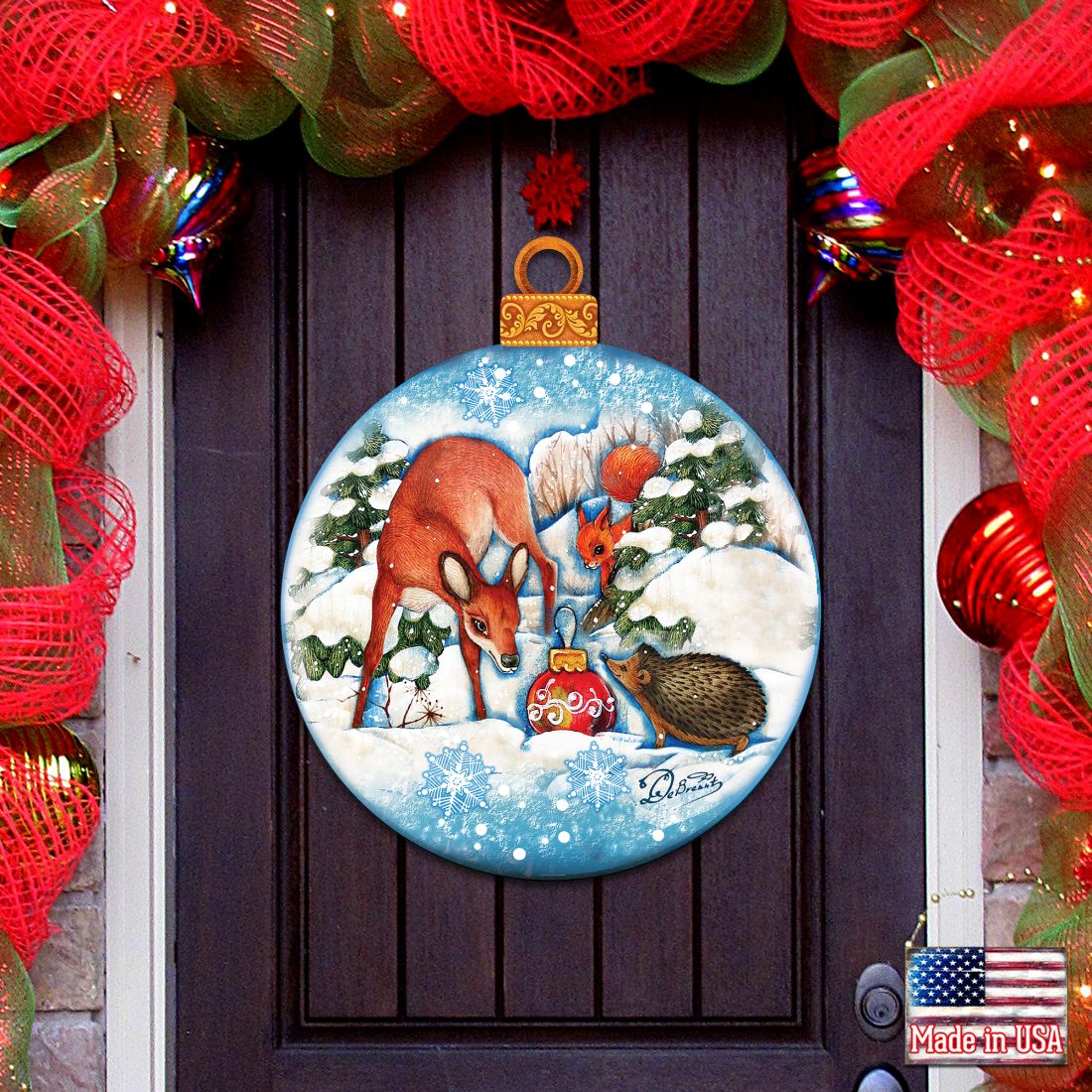 Forest Friends Christmas Door Decor by G. DeBrekht - Christmas Decor - 8173412H