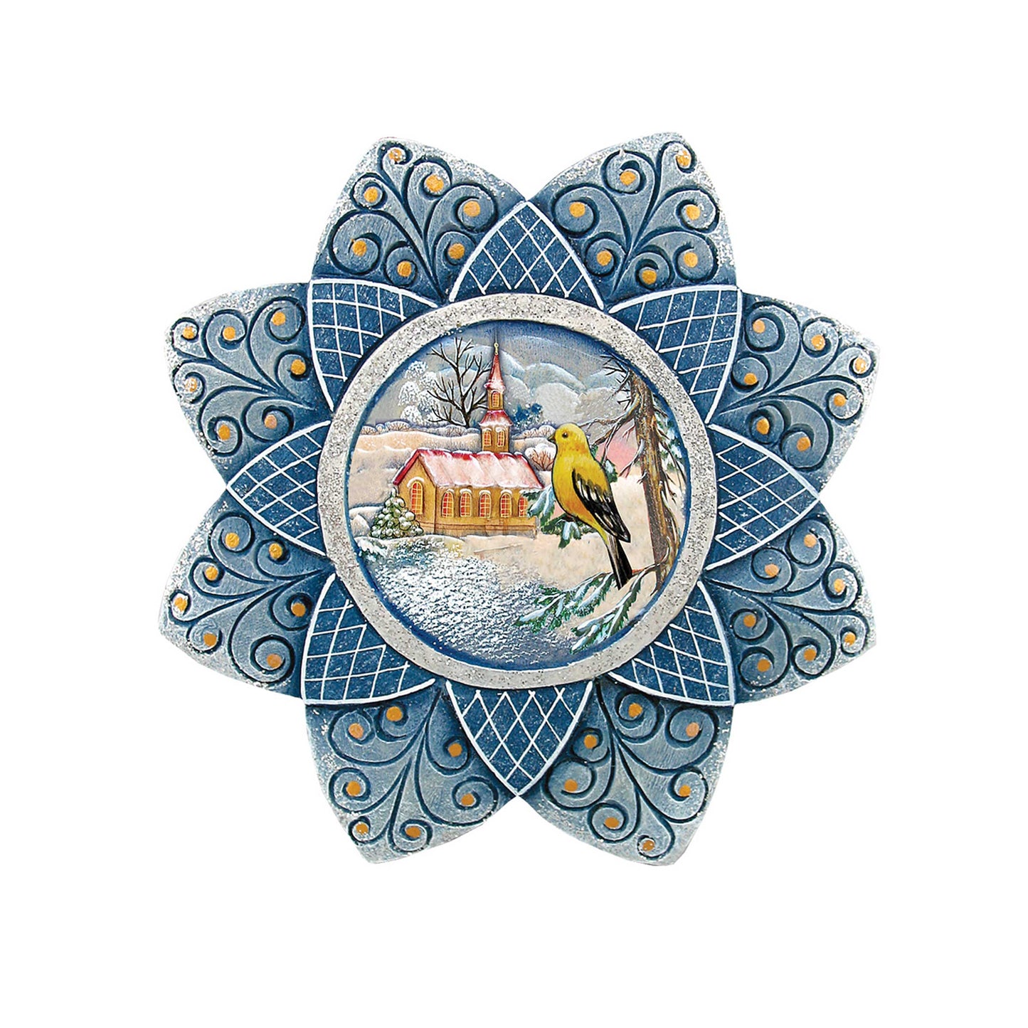 Goldfinch Sculpted Hand-Painted Christmas Ornament by G. DeBrekht - Wildlife Holiday Decor - 6102194