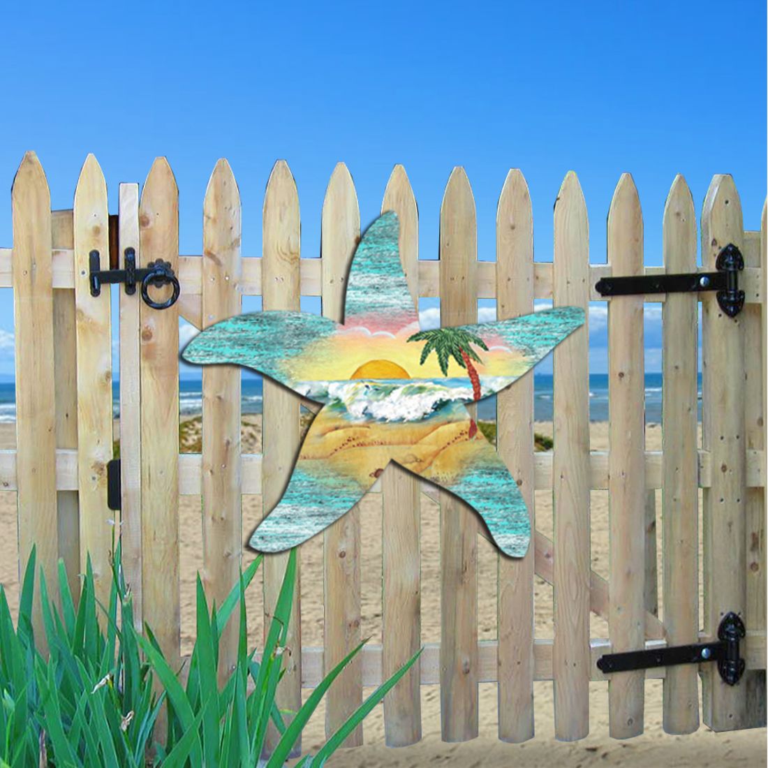 Starfish Coastal Door Decor by G. DeBrekht - Coastal Holiday Decor - 8198531H
