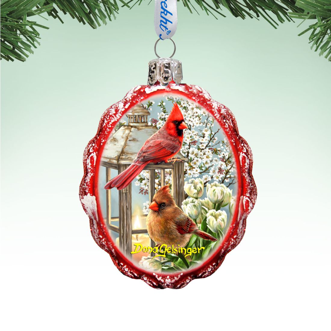 House Birds Mercury Glass Ornament by D. Gelsinger - Christmas Decor - 778105-DG